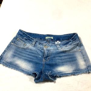 Denim cutoff shorts